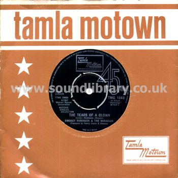 Smokey Robinson The Tears of A Clown UK Issue 7" Tamla Motown TMG 1048 Sleeve & Label Image