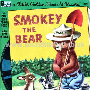 Larry Groce Smokey The Bear USA Issue G/F Sleeve 7" EP Disneyland 215 Front Sleeve Image