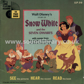 Snow White And The Seven Dwarfs Jean Aubrey UK Issue G/F Sleeve EP Front Sleeve Image