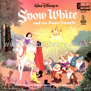 Snow White And The Seven Dwarfs Adriana Caselotti UK Issue LP Disneyland DQ-1201 Front Sleeve Image