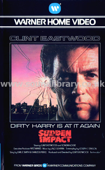 Sudden Impact Clint Eastwood Sondra Locke VHS PAL Video Warner Home Video PEV 61341 Front Inlay Sleeve