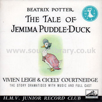 The Tale of Jemima Puddleduck Vivien Leigh UK Issue 7" EP HMV Junior Records 7EG 110 Front Sleeve Image