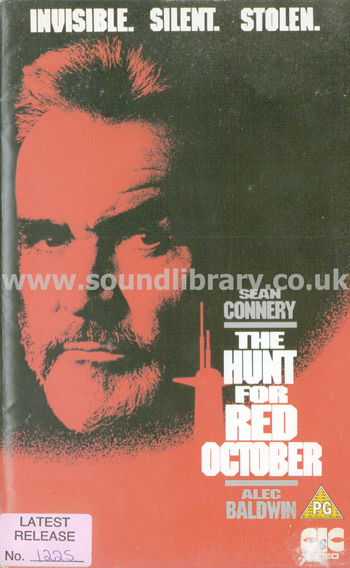 The Hunt For Red October Sean Connery VHS PAL Video CIC Video VHB 2406 Front Inlay Sleeve