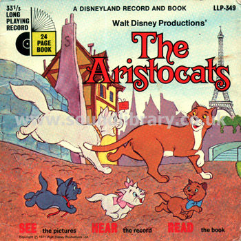 The Aristocats UK Issue 7" EP Disneyland LLP349 Front Sleeve Image