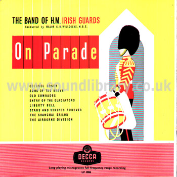 The Band of H.M. Irish Guards On Parade UK Issue 10" LP Decca LF 1006 Front Sleeve Image