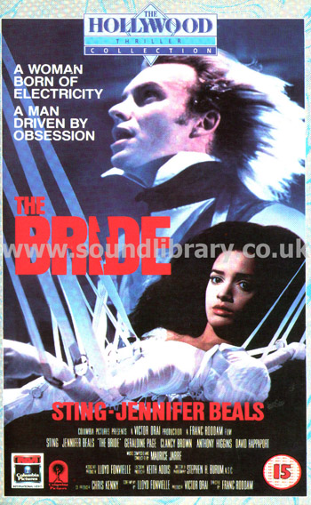 The Bride Sting Jennifer Beals VHS Video RCA Columbia Pictures CVT 30736 Front Inlay Sleeve