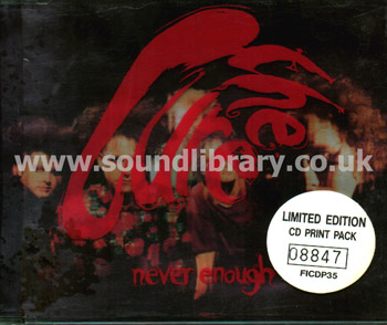 The Cure Never Enough UK Issue Limited Edition CDS Fiction FICDP 35 Front Inlay Image