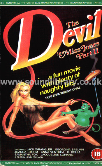 The Devil In Miss Jones Part II Anna Ventura VHS Entertainment In Video EVS 1044 Front Inlay Sleeve