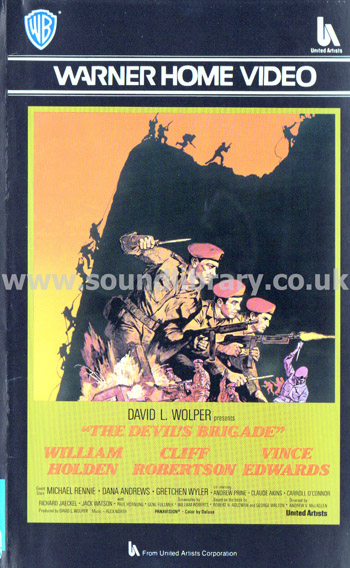 The Devil's Brigade William Holden Dutch Issue VHS Video Warner Home Video PCV 99440 Front Inlay Sleeve