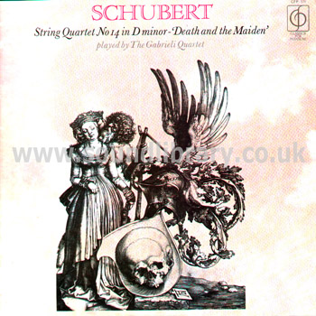 The Gabrieli Quartet Schubert String Quartet No 14 LP Classics For Pleasure CFP 171 Front Sleeve Image