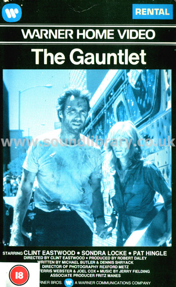 The Gauntlet Clint Eastwood Sondra Locke UK VHS PAL Video Warner Home Video WEV 1083 Front Inlay Sleeve