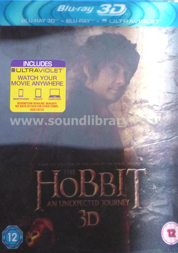 The Hobbit An Unexpected Journey 3D Blu-Ray Warner Home Video 1000362351 Front Slip Cover #1