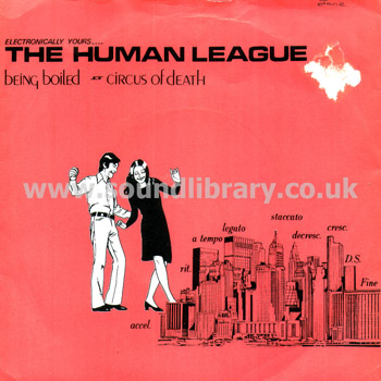 The Human League Being Boiled UK Issue Spindle Centre 7" Fast FAST4 Front Sleeve Image