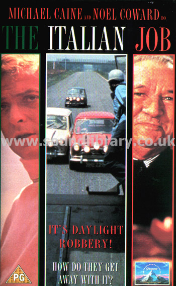 The Italian Job Michael Caine VHS Video Paramount BRP Front Inlay Sleeve