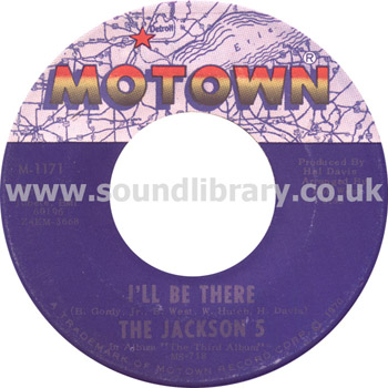 The Jackson 5 I'll Be There USA Issue 7" Motown M1171 Label Image