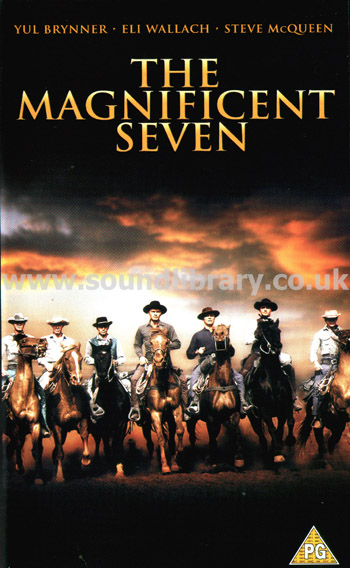 The Magnificent Seven Yul Brynner VHS PAL Video MGM/UA 16023S Front Inlay Sleeve