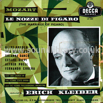 Erich Kleiber Mozart Le Nozze Di Figaro UK Issue Mono 4LP Decca LXT5088 - 5091 Record 1 Sleeve Image