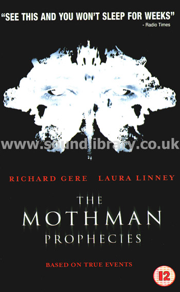 The Mothman Prophecies Richard Gere VHS PAL Video Warner Home Video S093471 Front Inlay Sleeve