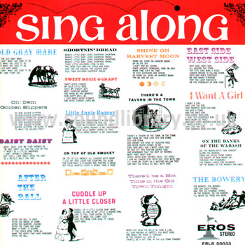 The Sing Along Gang Sing Along UK Issue Stereo LP Eros ERLS 50033 Front Sleeve Image