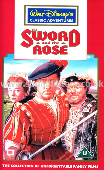 The Sword And The Rose Richard Todd VHS PAL Video Walt Disney Home Video D202662 Front Inlay Sleeve