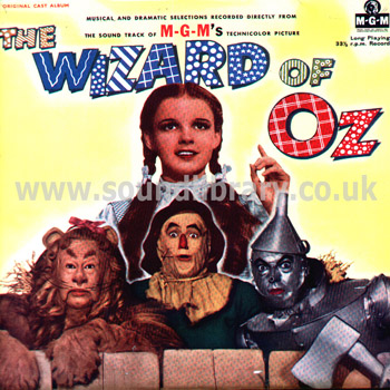 The Wizard Of Oz Judy Garland UK Issue Flipback Sleeve LP MGM MGM-C-757 Front Sleeve Image