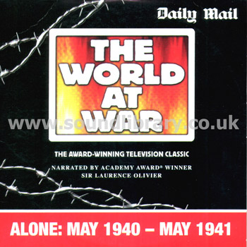 The World At War - Alone: May 1940 - May 1941 Laurence Olivier Daily Mail DVD Front Card Sleeve