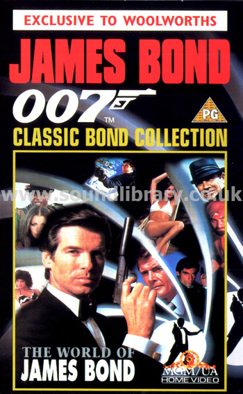 The World of James Bond James Bond VHS PAL Video MGM/UA Home Video S055802 Front Inlay Sleeve