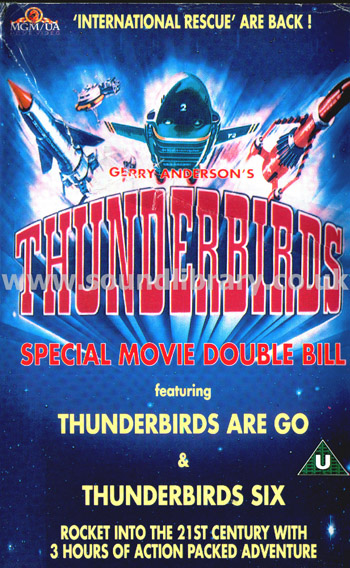 Thunderbirds Are Go & Thunderbird Six VHS PAL Video MGM/UA PES 35493 Front Inlay Sleeve