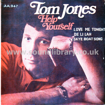 Tom Jones Help Yourself Thailand Issue 7" EP AA Records AA. 947 Front Sleeve Image