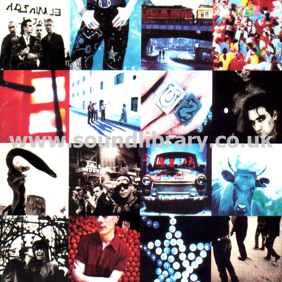 U2 Achtung Baby UK Issue CD Island CIDU28 Front Inlay Image