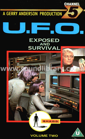 U.F.O. Volume 2 "Exposed" & "Survival" Gerry Anderson VHS Video Channel 5 CFV 06962 Front Inlay Sleeve