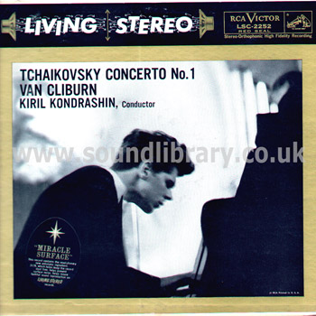 Van Cliburn Tchaikovsky Concerto No 1 USA Stereo LP RCA Vivtor LivingStereo LSC-2252 Front Sleeve Image