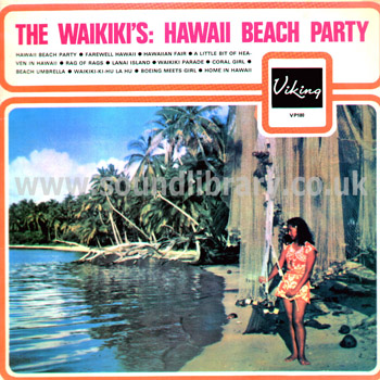 The Waikikis HawaiiI Beach Party New Zealand Issue LP Viking VP180 Front Sleeve Image