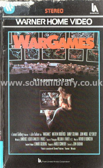 WarGames VHS PAL Video Warner Home Video PEV 99405 Front Inlay Sleeve