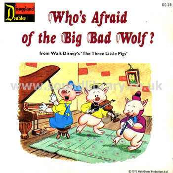 Larry Morey Who's Afraid Of The Big Bad Wolf The Teddy Bear's Picnic UK 7" DD 29 Front Sleeve Image