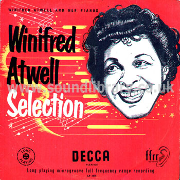 Winifred Atwell Winifred Atwell Selection UK Issue 10" LP Decca LF 1075 Front Sleeve Image