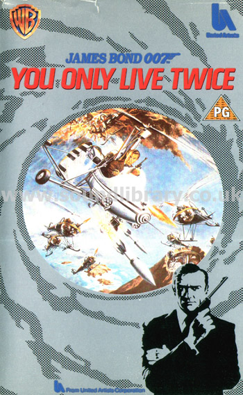 You Only Live Twice James Bond Sean Connery VHS Video Warner Home Video PEV 99207 Front Inlay Sleeve